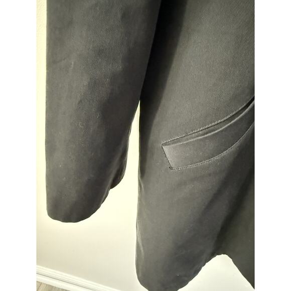 Joseph & Lyman Black Trench Coat Removable Wool Liner Collar Size M Casual City - Picture 5 of 16